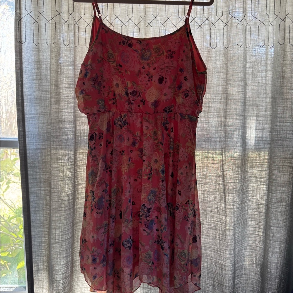 No boundaries Pink Floral Spaghetti Strap Sundress